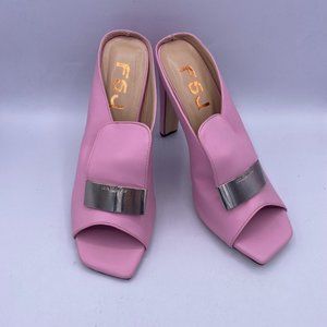 FSJ pink open toed one-foot sandals